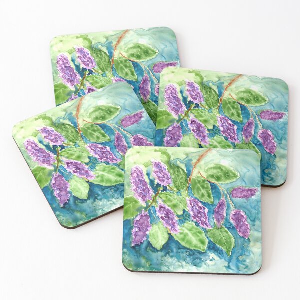 Item preview, Spring Lilacs in Watercolor designed and sold by The Elderberry Blossom.