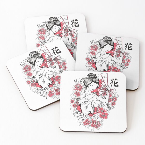 Item preview, Japanese Odori dancing lady Pink Flowers Momo Prunus persica Lady Colorful Japanese Art lovers Anime Graphic designed and sold by hasondx.