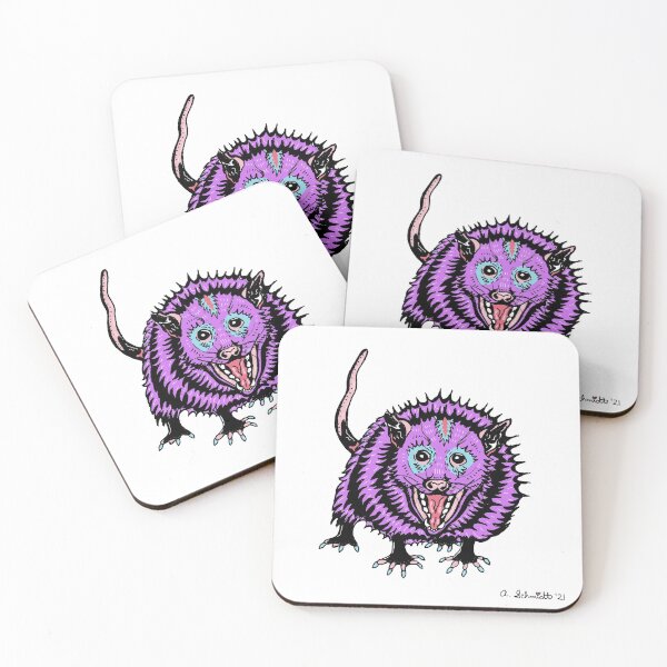 Item preview, Purple Pastel Opossum designed and sold by Intergalactic Unicorn: Art by Anna Schmidt.