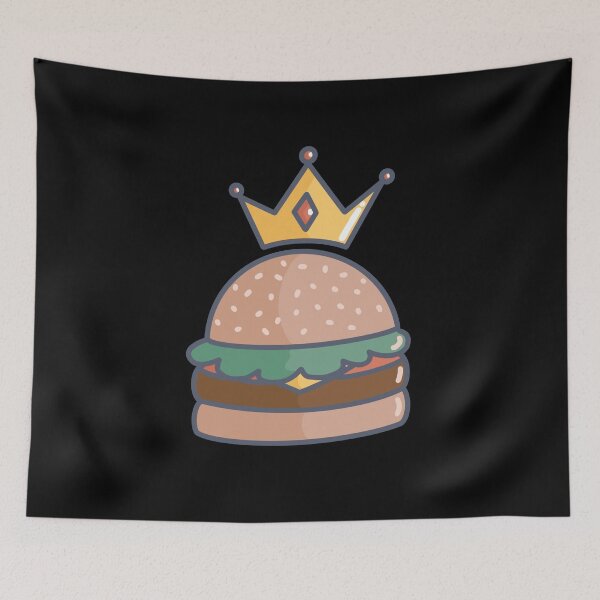 Item preview, Royal Cheeseburger With Cheese, Tomato, Lettuce and a Crown designed and sold by LittleFlairTee.
