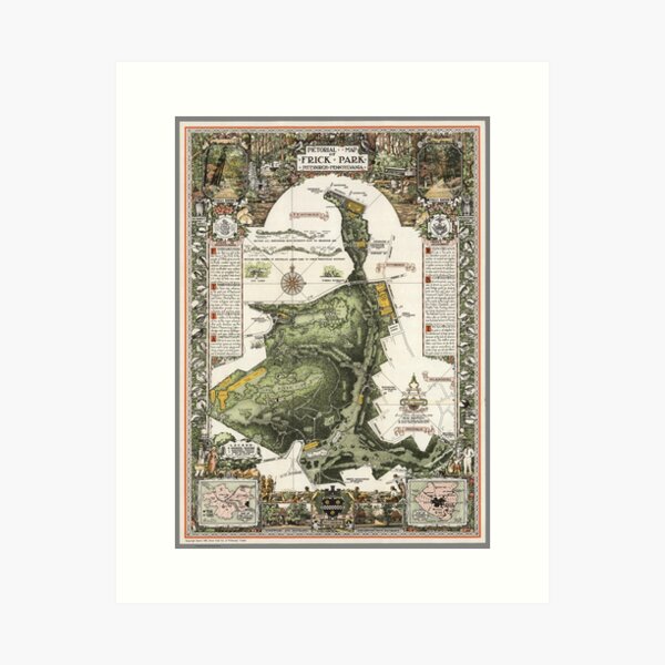 Item preview, Frick Park Map 1954 - Limited Edition designed and sold by oddpittsburgh.