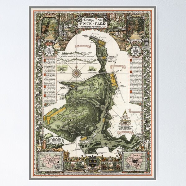 Item preview, Frick Park Map 1954 - Limited Edition designed and sold by oddpittsburgh.