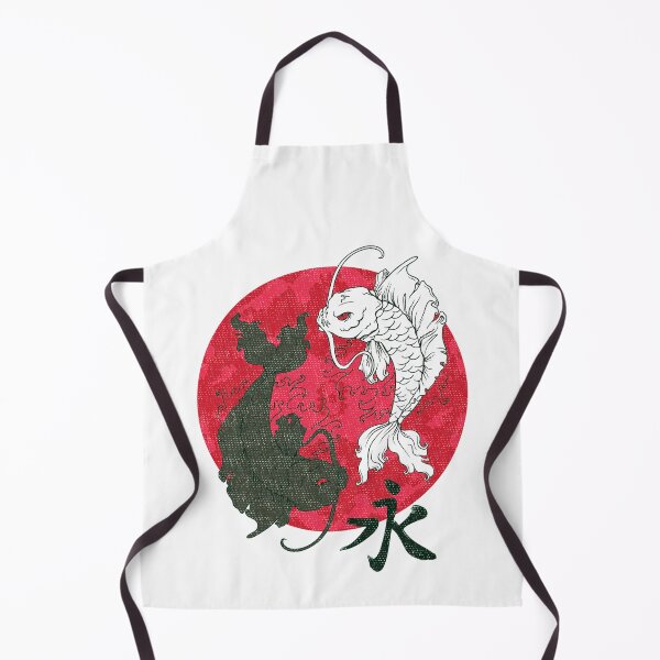 Artikelvorschau, Yin und Yang Red Moon Distressed - Japanischer asiatischer Koi-Karpfenfisch entworfen und verkauft von hasondx.