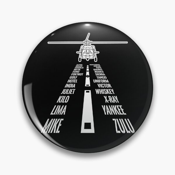 Item preview, Flying Blackhawk Pilot Phonetic Alphabet Runway UH60 Gear designed and sold by DynamicDesign.