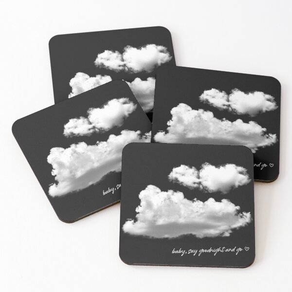 Item preview,  baby say goodnight and go clouds on black designed and sold by thewayitshine.