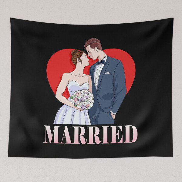 Item preview, Just Married Wedding Anniversary Gift for Couples designed and sold by Nosek1ng.