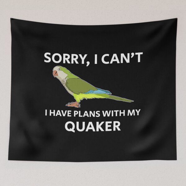 Item preview, Parakeet Lover Plans With My Quaker Parrot print designed and sold by jakehughes2015.