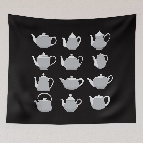 Item preview, Black and White Teapots designed and sold by MissBennett.