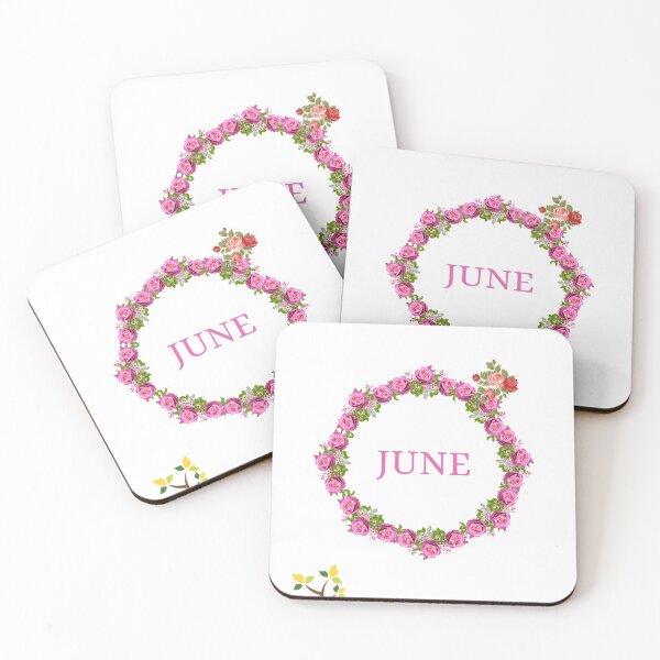 Item preview, June Flower Wreath Illustration  designed and sold by SooDesignStudio.