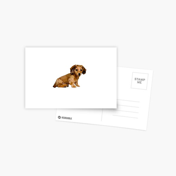 postkarten dackel redbubble