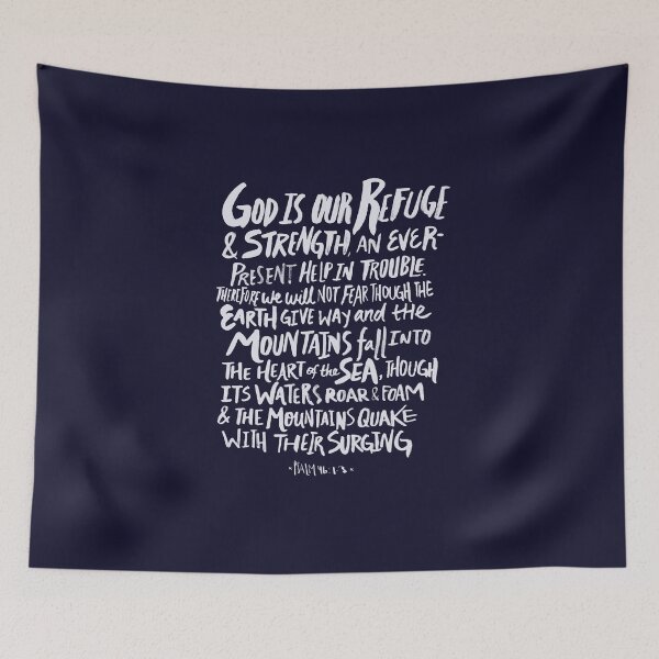 Artikelvorschau, Psalm 46: 1-3 x Navy entworfen und verkauft von theanointedhome.
