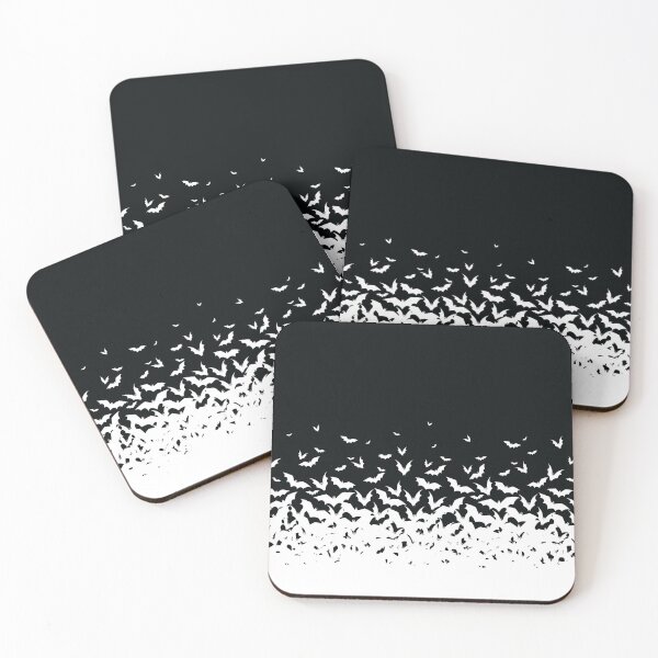 Item preview, Bats (white on black) designed and sold by Robert Ropars.