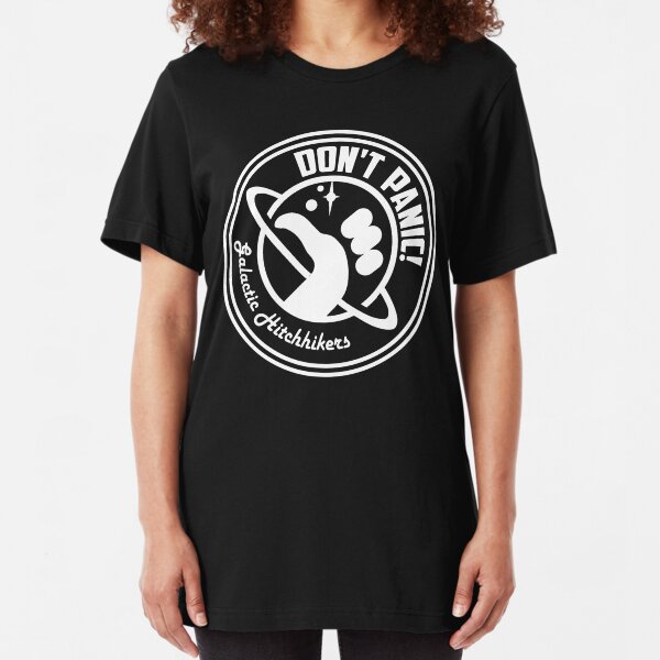 Galactic Hitchhikers Classic White Logo Slim Fit T-Shirt