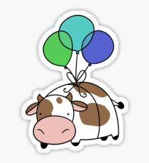 Balloon Cow Sticker