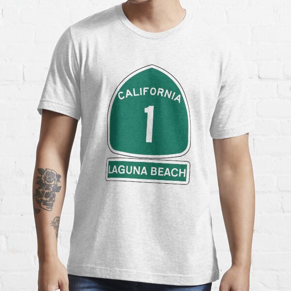 PACIFIC COAST HIGHWAY NEWPORT BEACH CALIFORNIA ROUTE 1 Essential T-Shirt  for Sale by MyHandmadeSigns