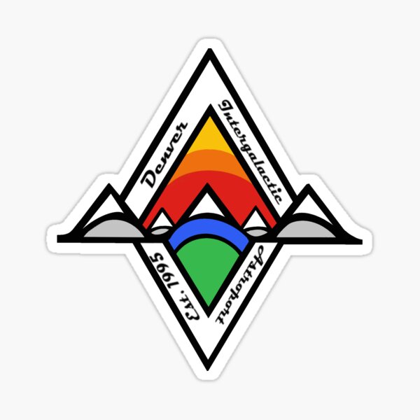 Denver Intergalactic Astroport-Diamond Mountains Sticker