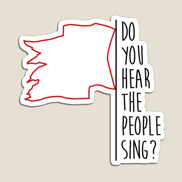 Aperçu de l'œuvre Entendez-vous les gens chanter ? / Drapeau rouge créée et vendue par byebyesally.