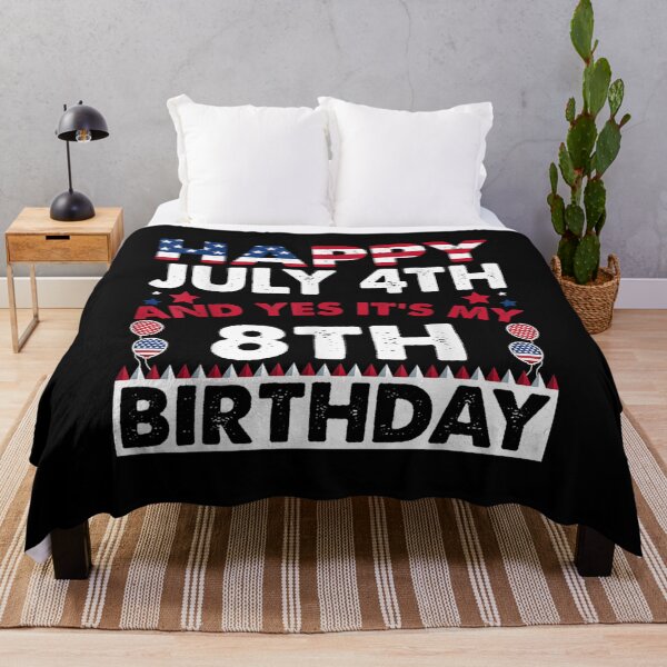 Item preview, Happy July 4th, Yes It's My 8th Birthday, Independence Day designed and sold by DaiShop.