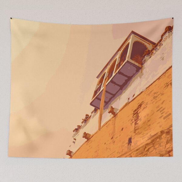 Item preview, Abstract India architectural print designed and sold by Boho Contessa.
