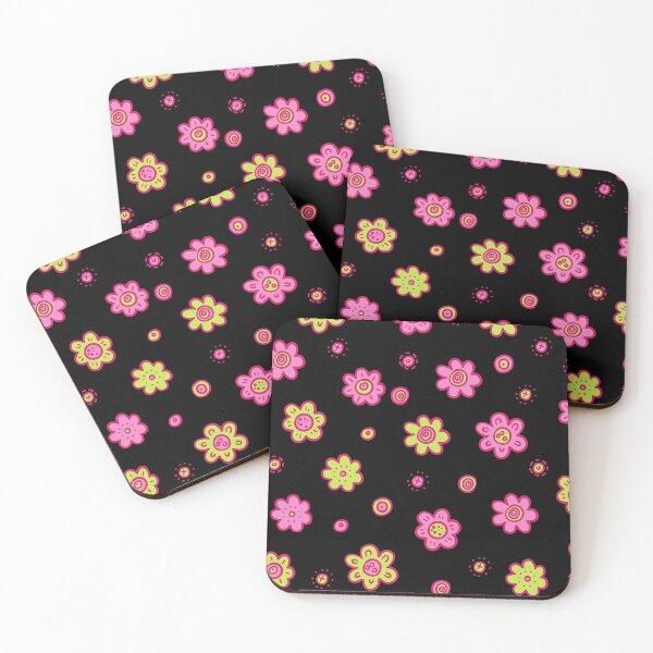 Item preview, Little flowers on black background  designed and sold by Molly-Vo.