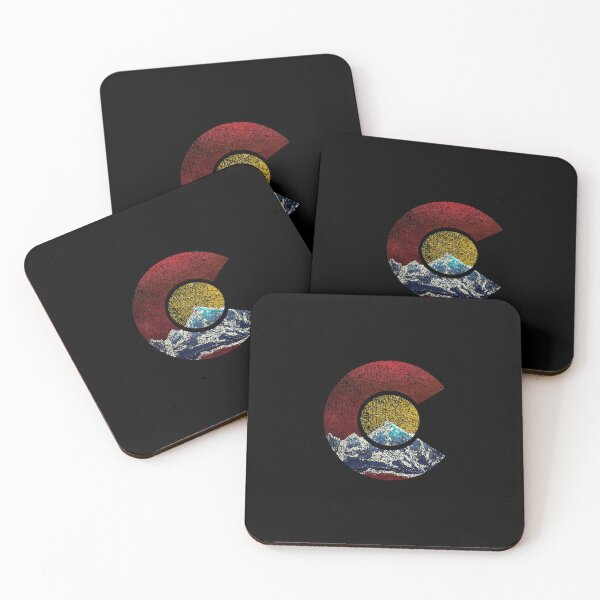 Item preview, Colorado With Flag Inspired Mountain Scene designed and sold by elamlakini.