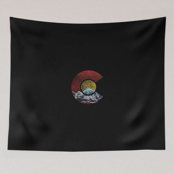 Item preview, Colorado With Flag Inspired Mountain Scene designed and sold by elamlakini.