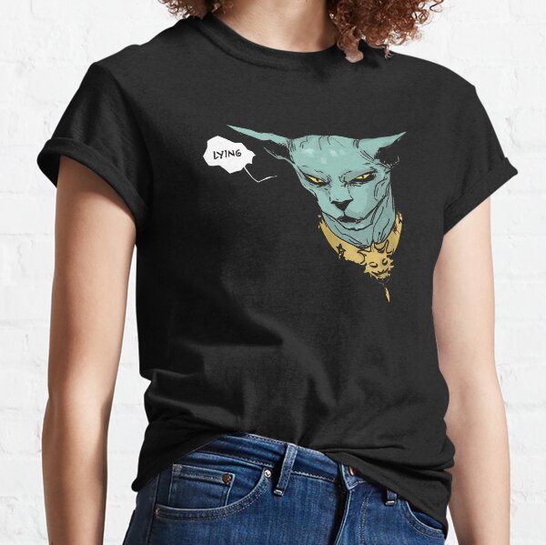 lying cat shirt