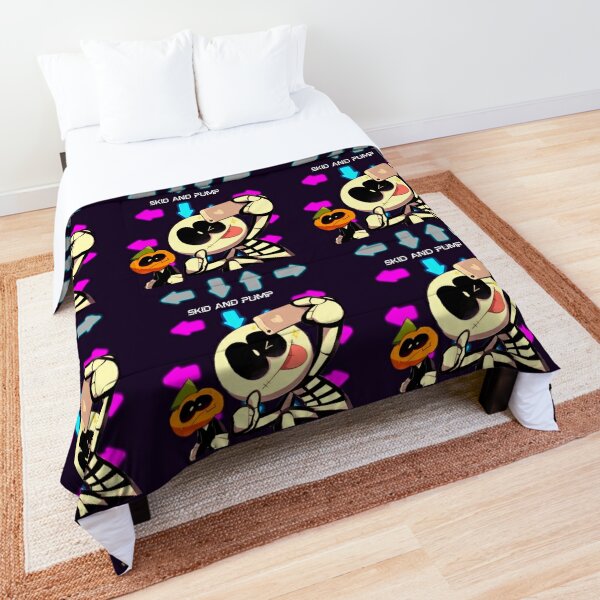 Spooky Month Skid and Pump Friday Night Funkin Duvet Cover Bedding