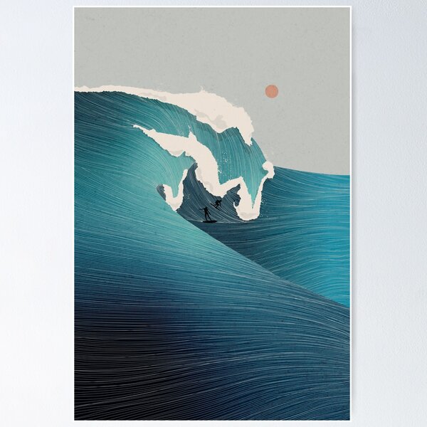 Item preview, Sunset Surfing Art designed and sold by SurfolioPrints.