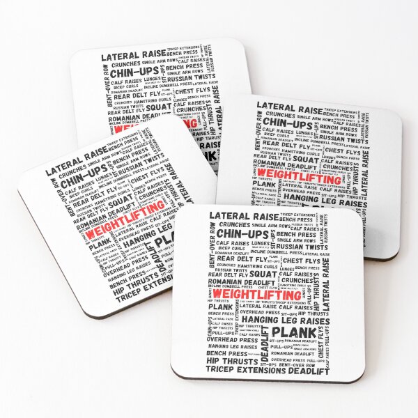 Item preview, Weightlifting Typography Box Black - Funny Gym designed and sold by GymWearDepot.