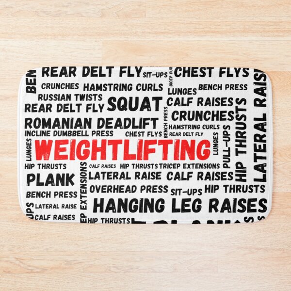 Item preview, Weightlifting Typography Box Black - Funny Gym designed and sold by GymWearDepot.