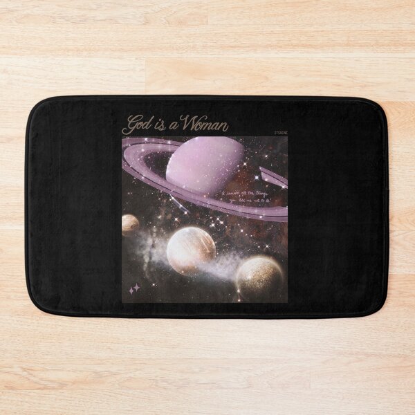 Item preview, god is a woman - space, universe, glittery planets (on black) designed and sold by thewayitshine.