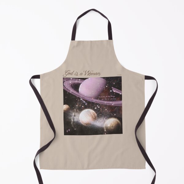Item preview, god is a woman - space, universe, glittery planets (on beige) designed and sold by thewayitshine.