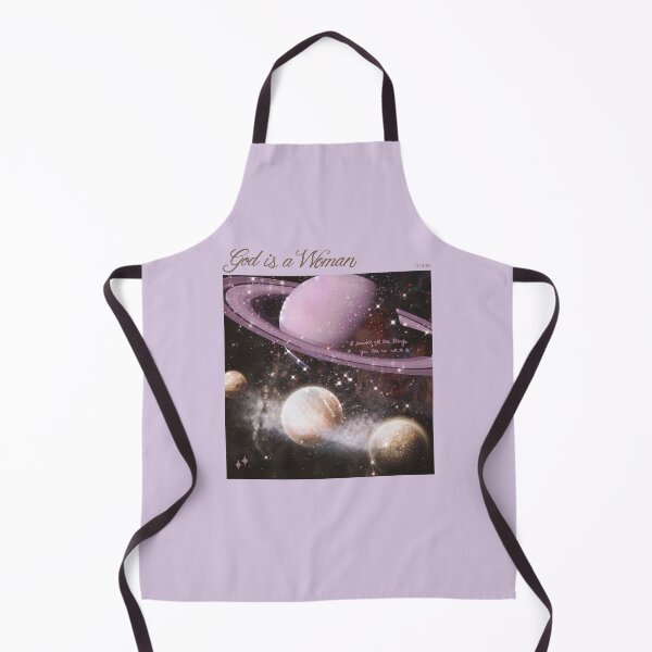 Item preview, of god is a woman - space, universe, glittery planets (on lilac/lavender) designed and sold by thewayitshine.