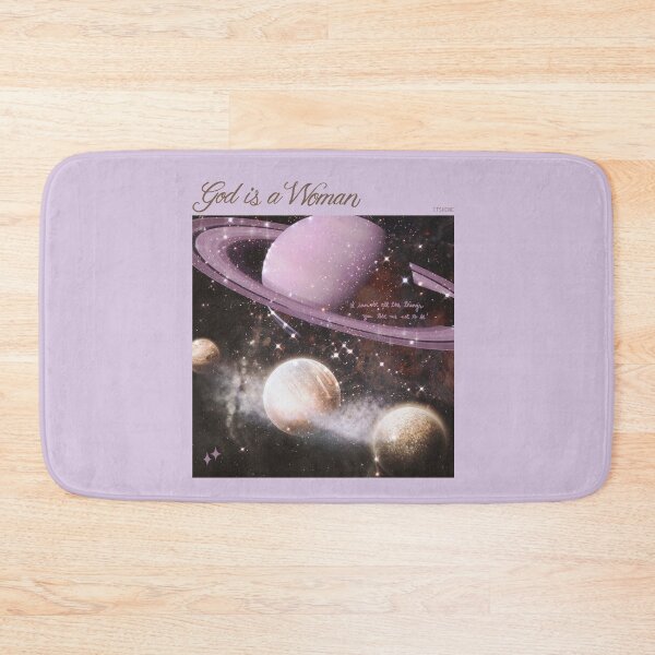 Item preview, of god is a woman - space, universe, glittery planets (on lilac/lavender) designed and sold by thewayitshine.