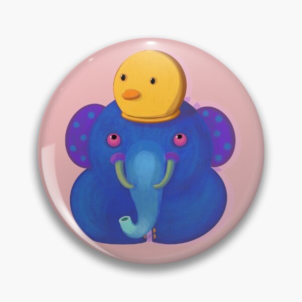 Aperçu de l'œuvre Éléphant bleu avec chapeau de canard créée et vendue par Supachet.