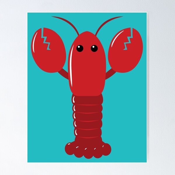 Kawaii Lobster Wall Art for Sale