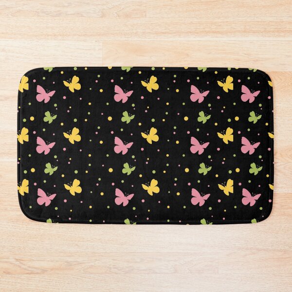 Item preview, Butterflies pattern on black background designed and sold by Molly-Vo.