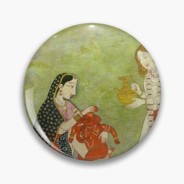 Item preview, Baby Ganesh taking a bath with Shiva and Parvati designed and sold by Popular-Gifts.