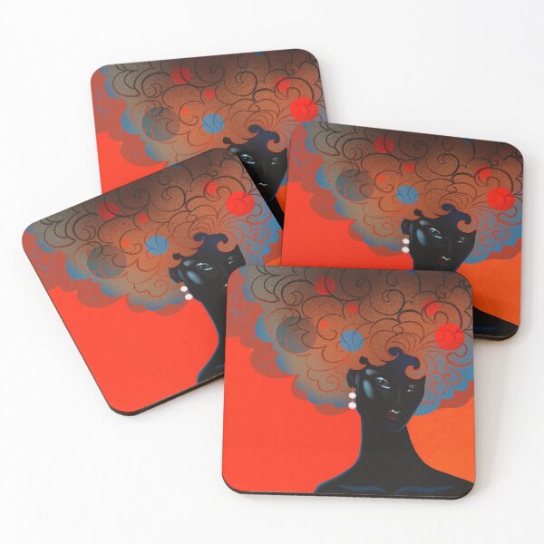 Item preview, Girl on orange background designed and sold by JoanneTup.
