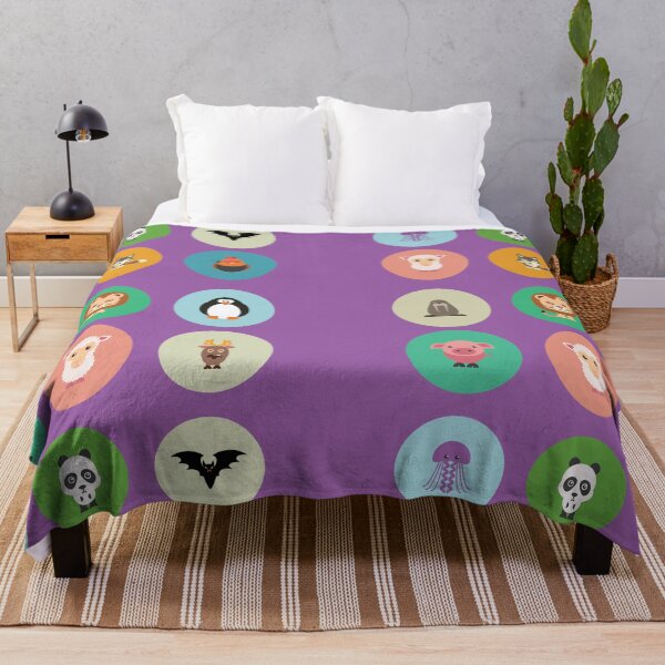 Item preview, Cute animals on purple background designed and sold by Molly-Vo.