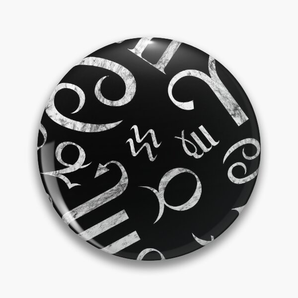 Item preview, White Distressed and Black Horoscope Zodiac Pattern  designed and sold by Bumblefuzzies.