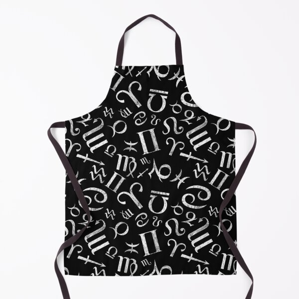 Item preview, White Distressed and Black Horoscope Zodiac Pattern designed and sold by Bumblefuzzies.