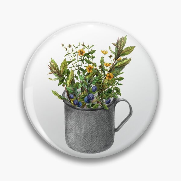 Item preview, Mug with blueberry and hypericum flowers designed and sold by stasia-ch.