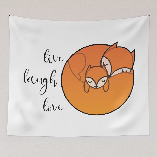 Item preview, Live, laugh, love - Fox designed and sold by FunnyChameleon.