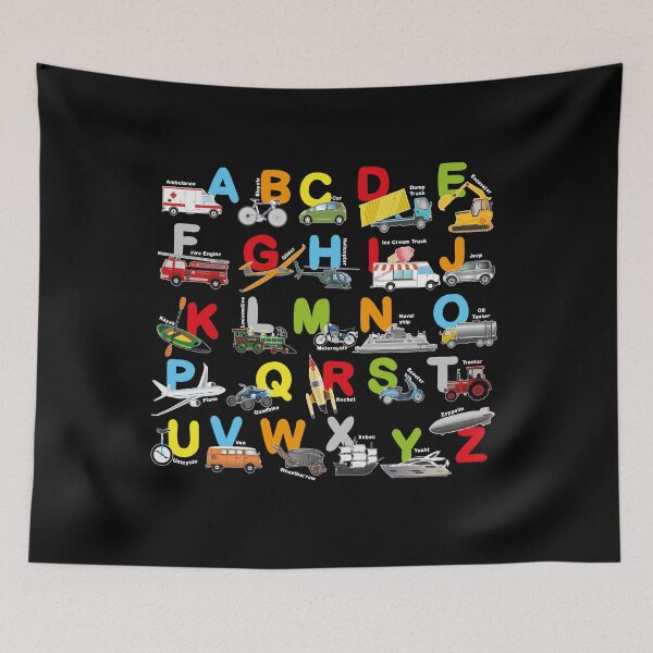 Item preview, Alphabet Transport Learning ABC Car Bus designed and sold by CreativiTee4u.