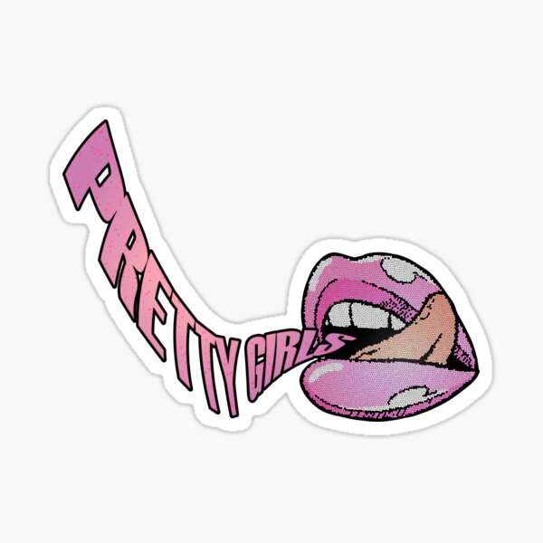 Hübsche Mädchen in meinem Mund Sticker