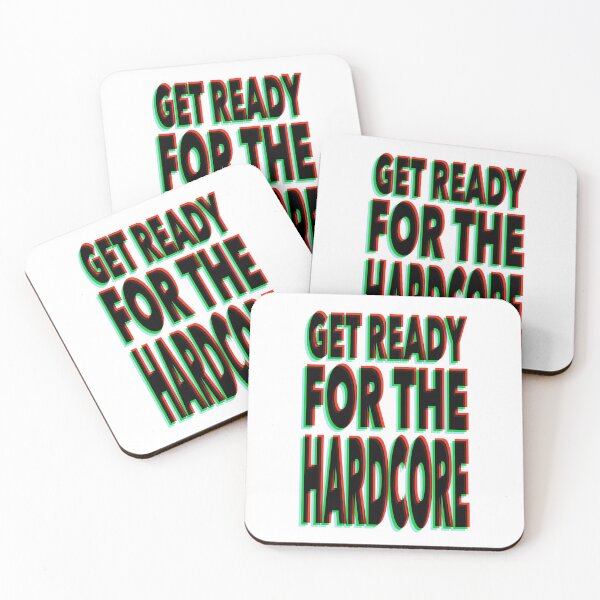 Item preview, Get Ready for the Hardcore - Old skool Ravers glitch text designed and sold by NearTheKnuckle.