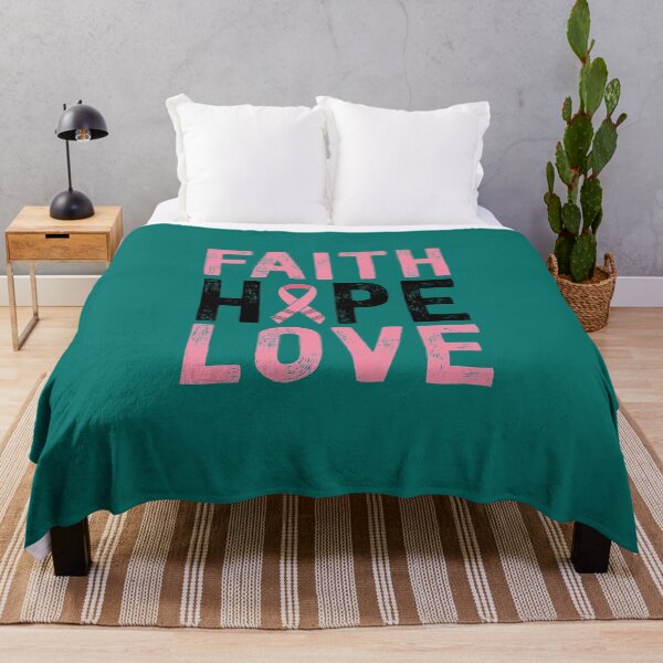 Item preview, Faith Hope Love - with Breast Cancer Ribbon designed and sold by guitarkel.