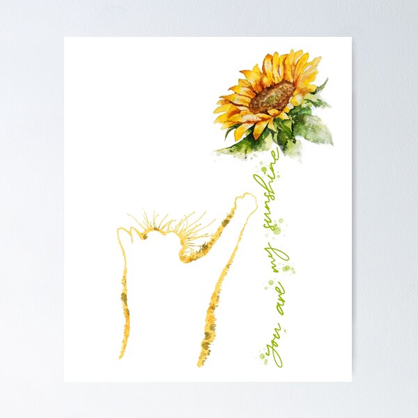 Artikel-Vorschau von Schönes Kätzchen, du bist meine Sunshine Cat Sonnenblume, designt und verkauft von Barnissim.